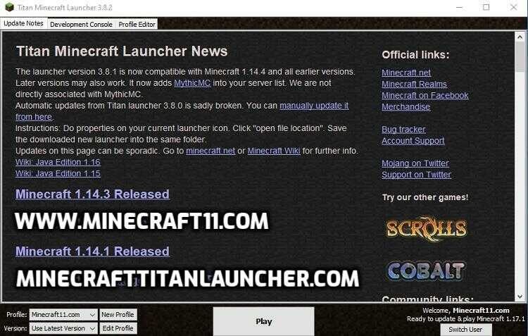 forge minecraft titan launcher